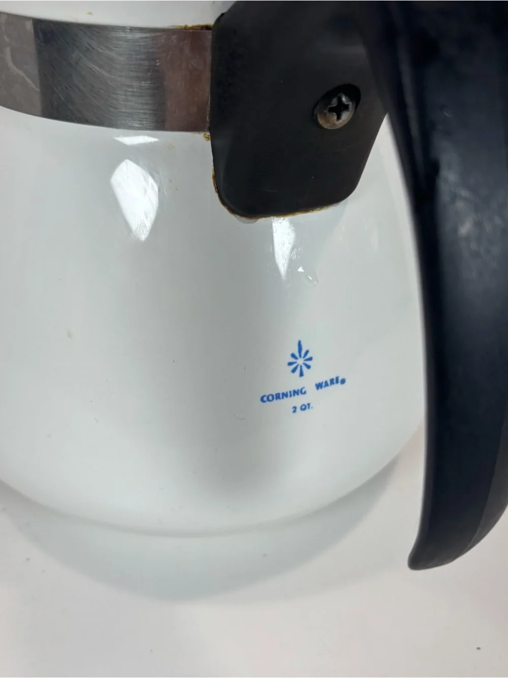 RARE Backstamp 1960s Vintage Corning Ware Blue Cornflower 6 Cup Teapot with Lid